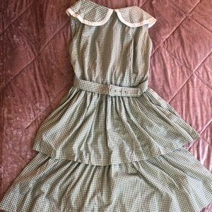 60s Vintage Gingham Dress